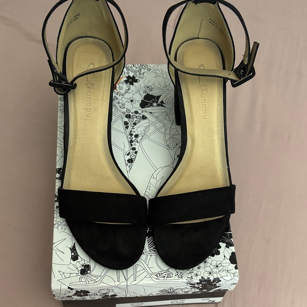Chinese Laundry Black Ankle Strap Heels